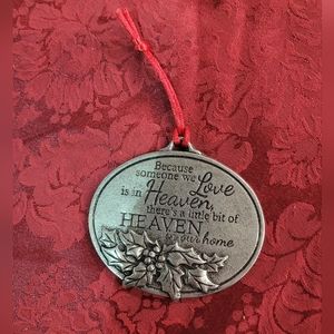 Carson Home Accents "Someone is in Heaven" Ornament Pewter